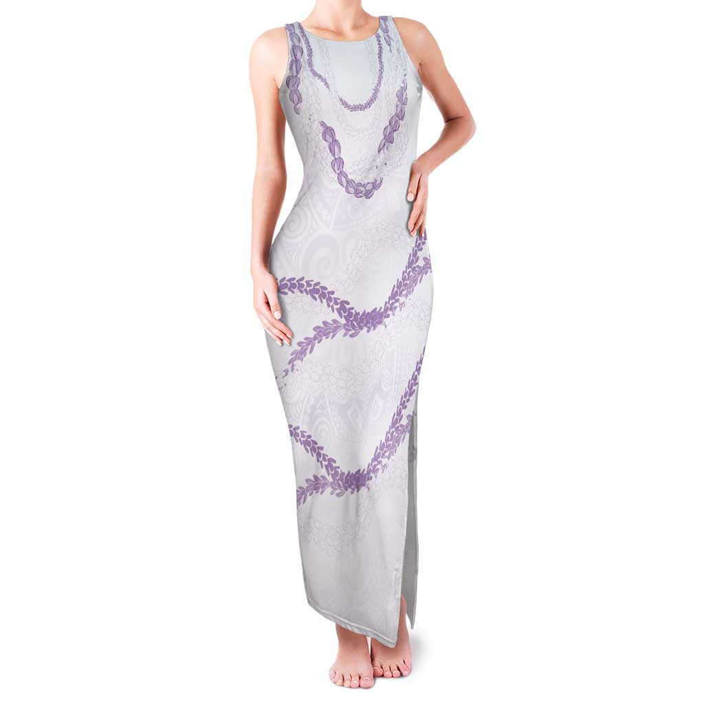 Aloha Lei Mikioi Family Matching Tank Maxi Dress and Hawaiian Shirt Purple Polynesian Tribal Tatau Pattern