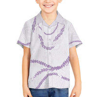 Aloha Lei Mikioi Family Matching Tank Maxi Dress and Hawaiian Shirt Purple Polynesian Tribal Tatau Pattern