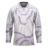 Aloha Lei Mikioi Hockey Jersey Purple Polynesian Tribal Tatau Pattern - Polynesian Pride