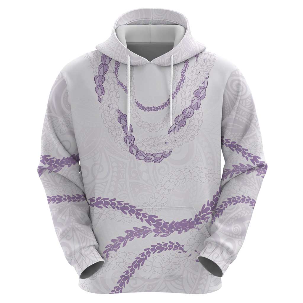 Aloha Lei Mikioi Hoodie Purple Polynesian Tribal Tatau Pattern