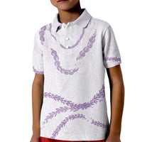 Aloha Lei Mikioi Kid Polo Shirt Purple Polynesian Tribal Tatau Pattern