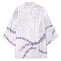 Aloha Lei Mikioi Kimono Purple Polynesian Tribal Tatau Pattern - Polynesian Pride