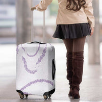 Aloha Lei Mikioi Luggage Cover Purple Polynesian Tribal Tatau Pattern