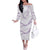 Aloha Lei Mikioi Off The Shoulder Long Sleeve Dress Purple Polynesian Tribal Tatau Pattern