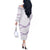 Aloha Lei Mikioi Off The Shoulder Long Sleeve Dress Purple Polynesian Tribal Tatau Pattern