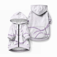 Aloha Lei Mikioi Pet Hoodie Purple Polynesian Tribal Tatau Pattern LT9 Zip-up Purple - Polynesian Pride