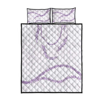Aloha Lei Mikioi Quilt Bed Set Purple Polynesian Tribal Tatau Pattern