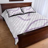 Aloha Lei Mikioi Quilt Bed Set Purple Polynesian Tribal Tatau Pattern