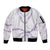 Aloha Lei Mikioi Sleeve Zip Bomber Jacket Purple Polynesian Tribal Tatau Pattern