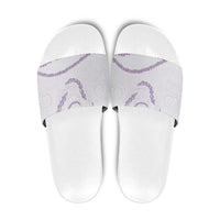 Aloha Lei Mikioi Slide Sandals Purple Polynesian Tribal Tatau Pattern - Polynesian Pride