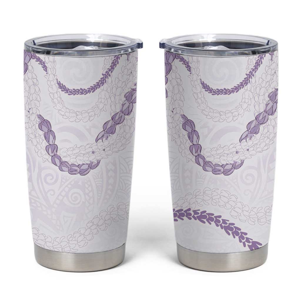 Aloha Lei Mikioi Tumbler Cup Purple Polynesian Tribal Tatau Pattern