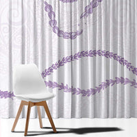 Aloha Lei Mikioi Window Curtain Purple Polynesian Tribal Tatau Pattern
