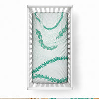 Aloha Lei Mikioi Baby Bed Cover Sage Green Polynesian Tribal Tatau Pattern LT9 28 × 52 in Green - Polynesian Pride