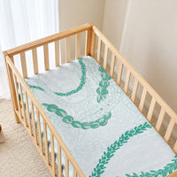 Aloha Lei Mikioi Baby Bed Cover Sage Green Polynesian Tribal Tatau Pattern LT9 - Polynesian Pride
