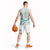 Aloha Lei Mikioi Basketball Jersey Sage Green Polynesian Tribal Tatau Pattern - Polynesian Pride
