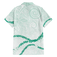 Aloha Lei Mikioi Hawaiian Shirt Sage Green Polynesian Tribal Tatau Pattern