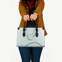 Aloha Lei Mikioi Leather Bag Sage Green Polynesian Tribal Tatau Pattern - Polynesian Pride