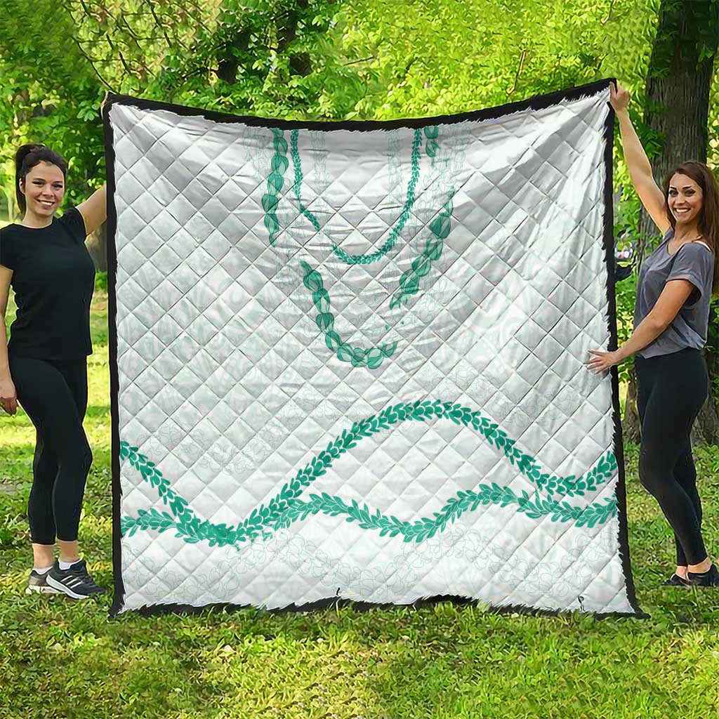 Aloha Lei Mikioi Quilt Sage Green Polynesian Tribal Tatau Pattern