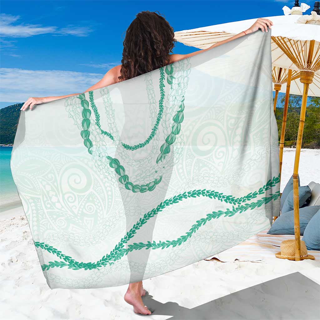 Aloha Lei Mikioi Sarong Sage Green Polynesian Tribal Tatau Pattern