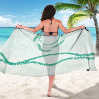 Aloha Lei Mikioi Sarong Sage Green Polynesian Tribal Tatau Pattern