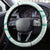 Aloha Lei Mikioi Steering Wheel Cover Sage Green Polynesian Tribal Tatau Pattern