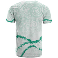 Aloha Lei Mikioi T Shirt Sage Green Polynesian Tribal Tatau Pattern