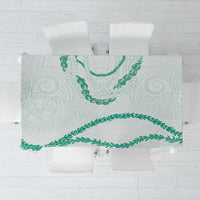 Aloha Lei Mikioi Tablecloth Sage Green Polynesian Tribal Tatau Pattern