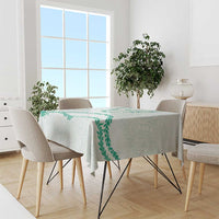 Aloha Lei Mikioi Tablecloth Sage Green Polynesian Tribal Tatau Pattern