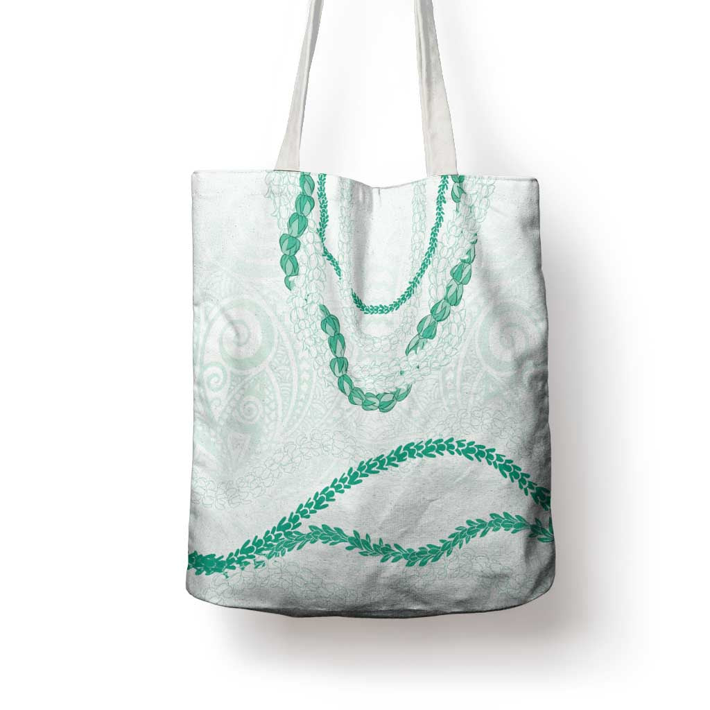Aloha Lei Mikioi Tote Bag Sage Green Polynesian Tribal Tatau Pattern - Polynesian Pride