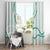 Aloha Lei Mikioi Window Curtain Sage Green Polynesian Tribal Tatau Pattern