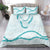 Aloha Lei Mikioi Bedding Set Teal Polynesian Tribal Tatau Pattern