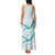 Aloha Lei Mikioi Family Matching Tank Maxi Dress and Hawaiian Shirt Teal Polynesian Tribal Tatau Pattern