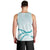 Aloha Lei Mikioi Men Tank Top Teal Polynesian Tribal Tatau Pattern