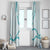 Aloha Lei Mikioi Window Curtain Teal Polynesian Tribal Tatau Pattern