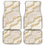 Aloha Pakalana and Puakenikeni Lei Car Mats Beige Hawaiian Pattern