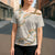 Aloha Pakalana and Puakenikeni Lei Cross Shoulder Shirt Beige Hawaiian Pattern - Polynesian Pride