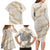 Aloha Pakalana and Puakenikeni Lei Family Matching Long Sleeve Bodycon Dress and Hawaiian Shirt Beige Hawaiian Pattern