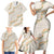 Aloha Pakalana and Puakenikeni Lei Family Matching Short Sleeve Bodycon Dress and Hawaiian Shirt Beige Hawaiian Pattern