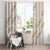 Aloha Pakalana and Puakenikeni Lei Window Curtain Beige Hawaiian Pattern
