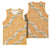 Aloha Pakalana and Puakenikeni Lei Basketball Jersey Gold Hawaiian Pattern - Polynesian Pride