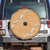 Aloha Pakalana and Puakenikeni Lei Spare Tire Cover Gold Hawaiian Pattern
