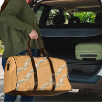 Aloha Pakalana and Puakenikeni Lei Travel Bag Gold Hawaiian Pattern - Polynesian Pride