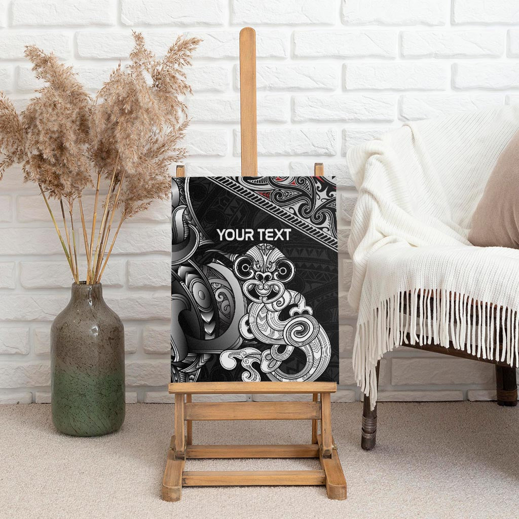 Personalised New Zealand Potae Pango Cricket Canvas Wall Art Special Maori Hei Tiki Tribal Tattoo