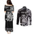 Personalised New Zealand Potae Pango Cricket Couples Matching Puletasi and Long Sleeve Button Shirt Special Maori Hei Tiki Tribal Tattoo