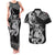 Personalised New Zealand Potae Pango Cricket Couples Matching Tank Maxi Dress and Hawaiian Shirt Special Maori Hei Tiki Tribal Tattoo