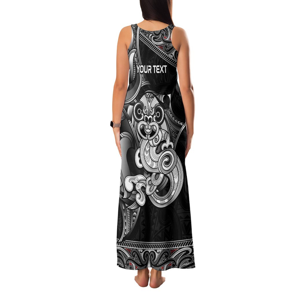 Personalised New Zealand Potae Pango Cricket Family Matching Tank Maxi Dress and Hawaiian Shirt Special Maori Hei Tiki Tribal Tattoo