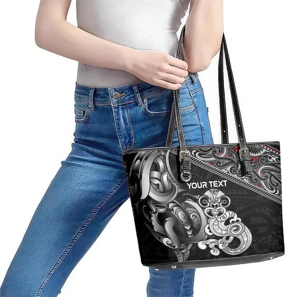 Personalised New Zealand Potae Pango Cricket Leather Tote Bag Special Maori Hei Tiki Tribal Tattoo LT9 - Polynesian Pride