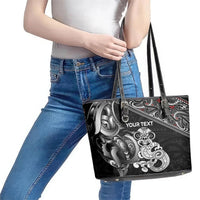 Personalised New Zealand Potae Pango Cricket Leather Tote Bag Special Maori Hei Tiki Tribal Tattoo LT9 - Polynesian Pride