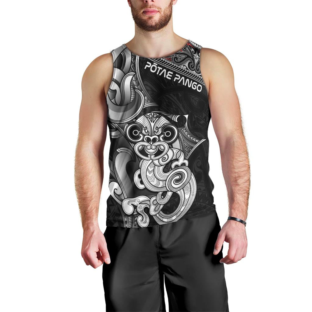 Personalised New Zealand Potae Pango Cricket Men Tank Top Special Maori Hei Tiki Tribal Tattoo