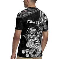 Personalised New Zealand Potae Pango Cricket Rugby Jersey Special Maori Hei Tiki Tribal Tattoo